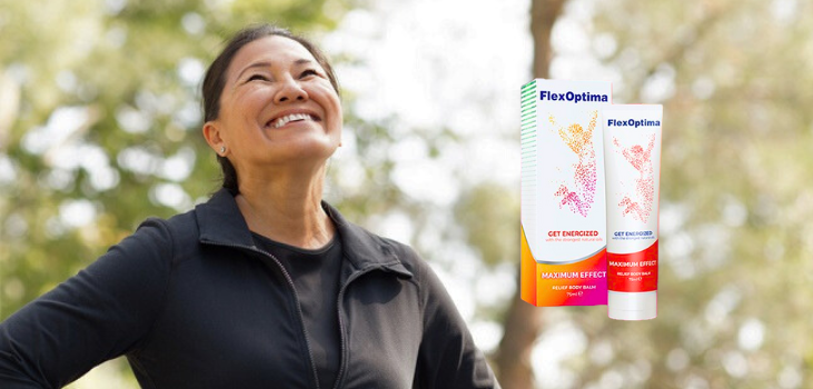 happy lady free of pain thanks to FlexOptima